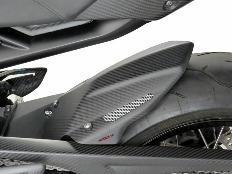 Triumph Street Triple/R 13-2016 Hugger глянцевая черная и серебристая сетка Powerbronze - Изображение 3 из 3