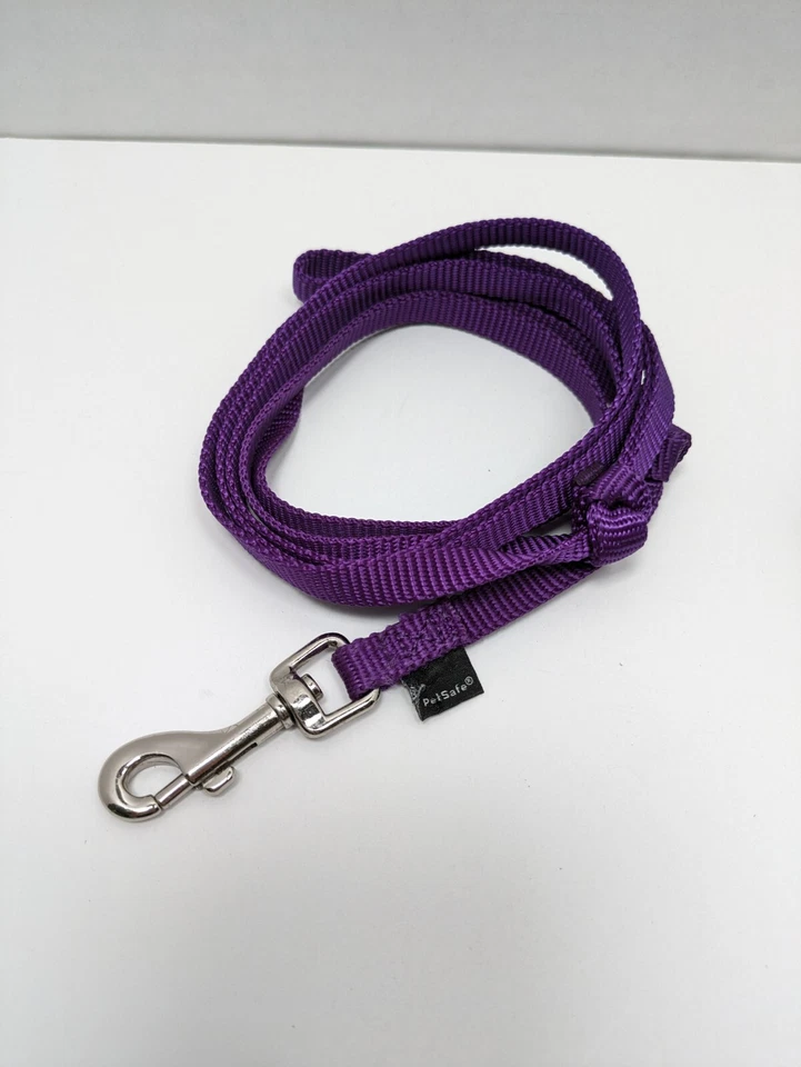Collar de perro Blueberry Pet PEQUEÑO hebilla y correa segura para mascotas tejido púrpura negro usado en excelente estado Foto 4 de 4