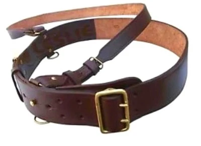 Sam Browne Belt Brown Leather Complete Genuine British Military cross trap ARMY - Image 1 of 4