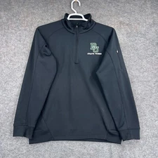 Baylor Bears Sweater Mens Medium Black 1/4 Zip Up College Football Texas