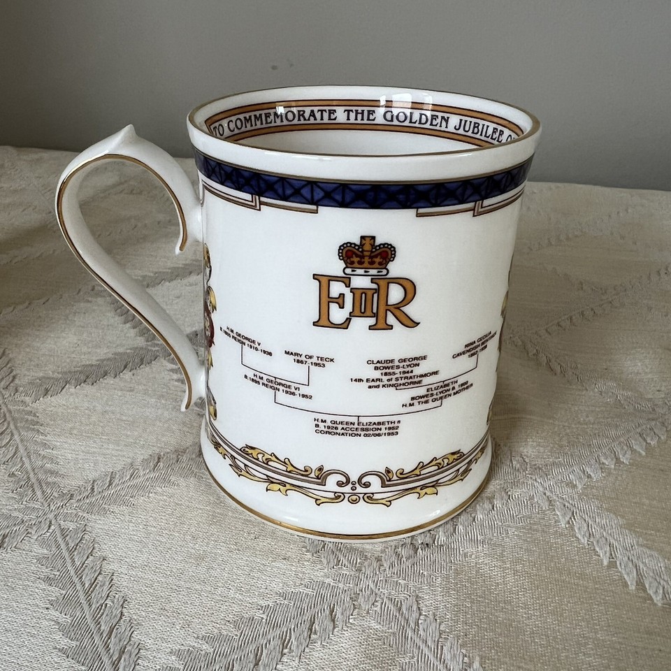 AYNSLEY CHINA CUP QUEEN ELIZABETH II, GOLDEN JUBILEE, 2002 eBay