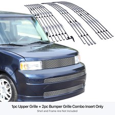 For 2003-2007 Scion Xb Stainless Steel Chrome Billet Grille Insert Combo