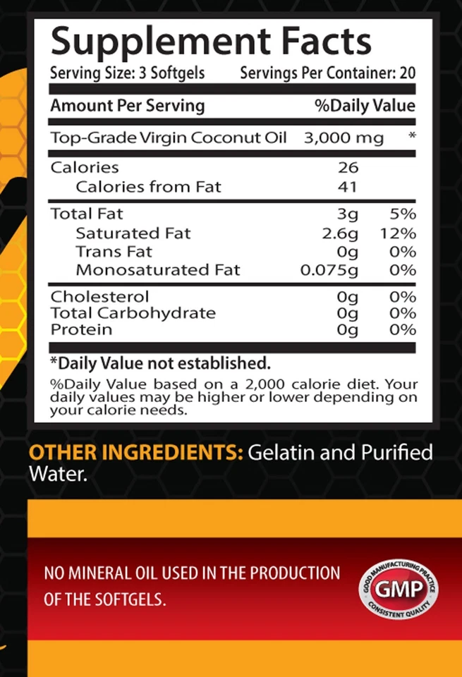 LIMPIEZA RENAL - ACEITE DE COCO VIRGEN EXTRA 3000mg - hormona estrógeno - 3 Botellas Foto 2 de 4