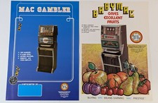 Vintage Fruit Machine Flyers MAC Spain Gambler & BabyMac Original 1980's