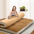 Fleece Foldable Japanese Floor Mattress-Super Soft Fuzzy Sleeping Pad for Adults