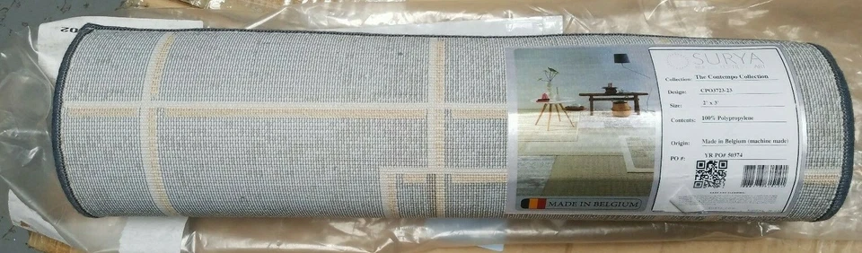 Surya CPO3723-23 Contempo 2' x 3' rectángulo sintético potencia telar contemporáneo  Foto 2 de 3