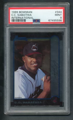 1999 Bowman International CC Sabathia Rookie RC PSA 9 MINT! HOF! RARE!!