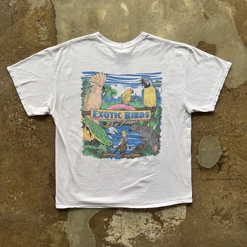 Vintage 90s Exotic Birds California T Shirt Mens XL Animal Wildlife Nature Tee - Picture 3 of 11