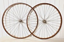 paire de roues bois SOCIETE NORMANDE INDECOLLABLE vélo COURSE TOUR DE FRANCE