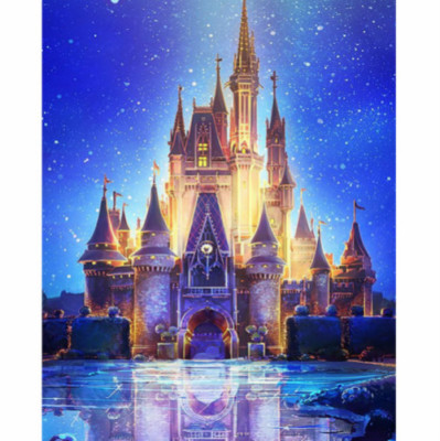 Cartoon Disney Castle 5D Full Diamond Painting Embroidery Cross
