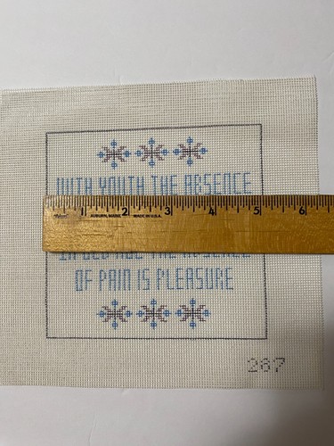Funny Quote Humor Hand-Painted Needlepoint Canvas Youth & Old Age Novelty - Picture 4 of 7