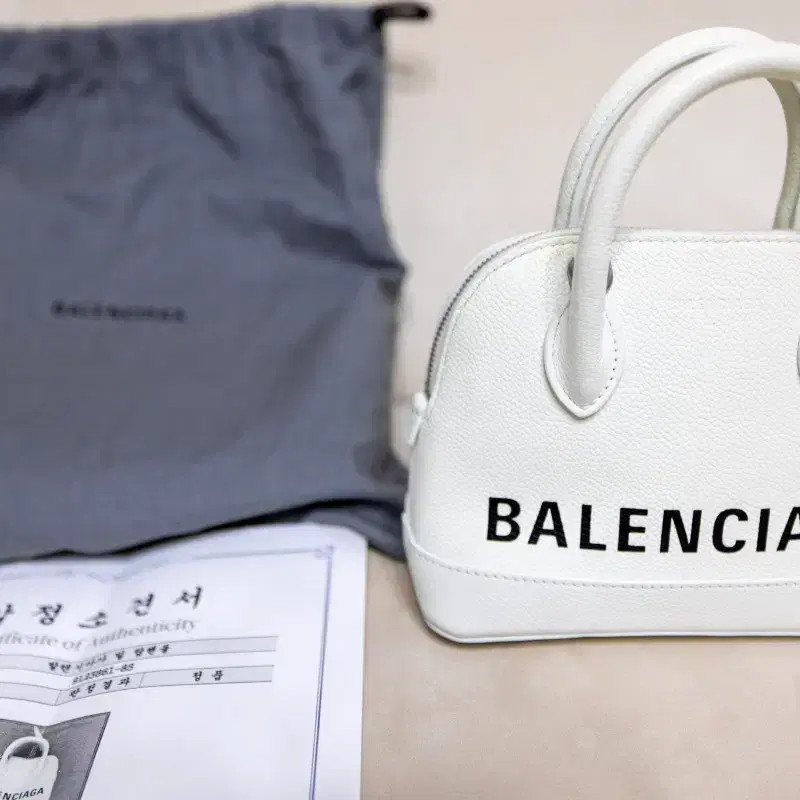 Balenciaga Top Handle Crossbody Bag, White, Authentic thumbnail 5