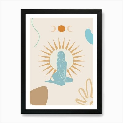 Aphrodisiac. Boho Mystical Girl   b Framed Wall Art Poster Canvas Print Picture