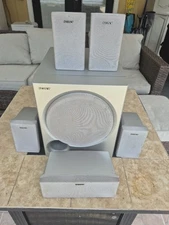 Sony Set of 1 Subwoofer & 5 Surround Sound Speakers Silver SS-MSP80
