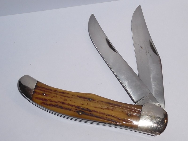 VINTAGE QUEEN STEEL USA #39 WINTERBOTTOM BONE FOLDING HUNTER KNIFE.