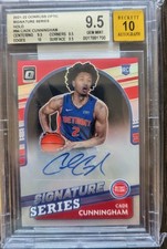 2021-22 Donruss Optic Holo Cade Cunningham Signature Series Rookie Auto BGS 9.5