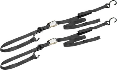 Ancra Integra Classic Tiedowns 49380-11 - One Pair 1'' Cam Buckle Tie Down-Black