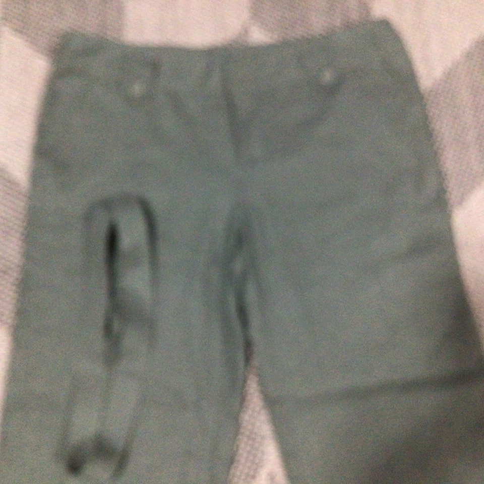 Body Central Olive Flat Front Pockets Wide Leg Linen Belted Pants XL W36/31 - Image 3 of 4