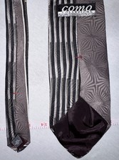 Como Collezione 100 Silk Blue/Silver Neck Tie