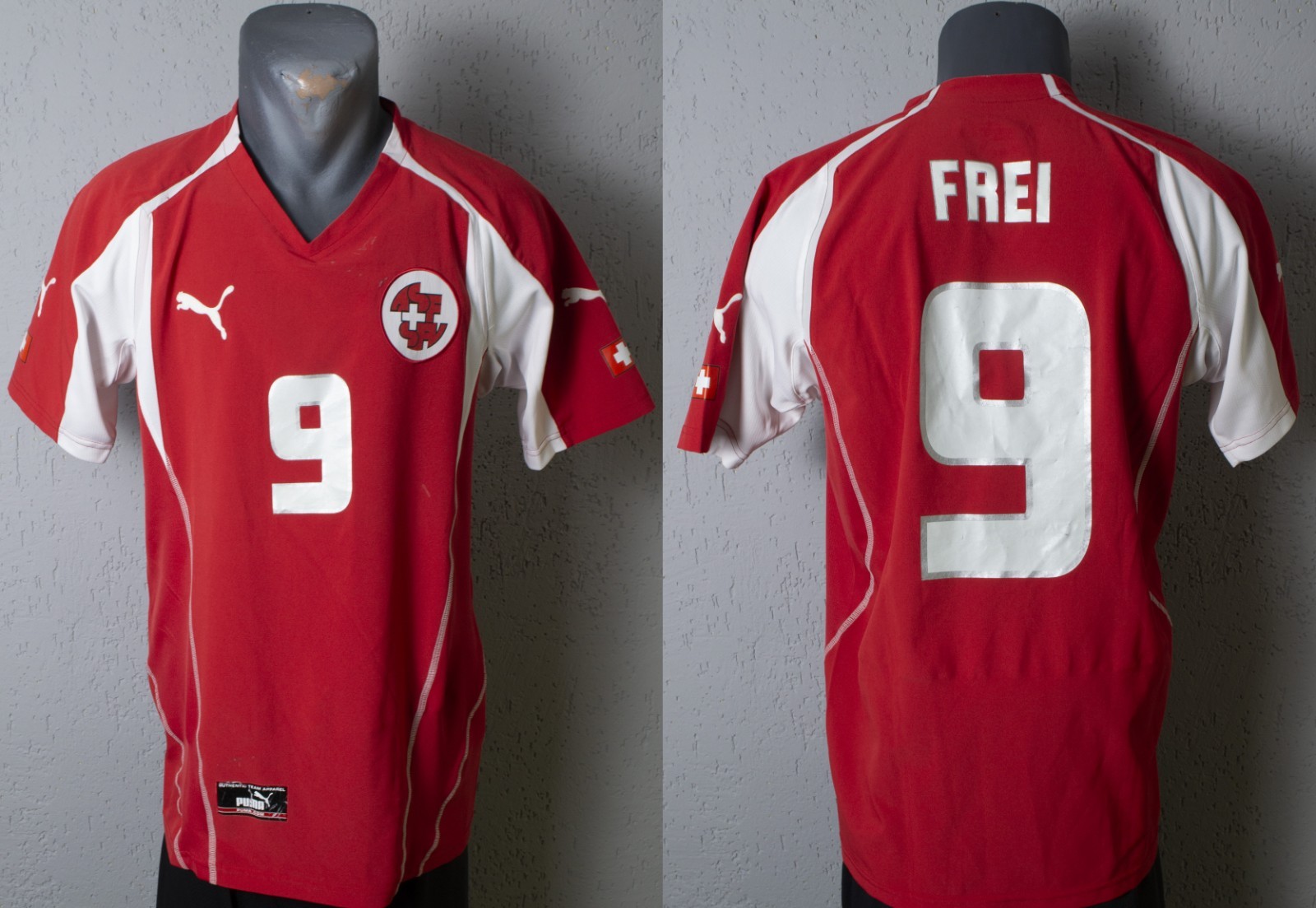 Switzerland Frei Jersey Euro 2004 Football Home Retro Soccer Shirt Mens Size S