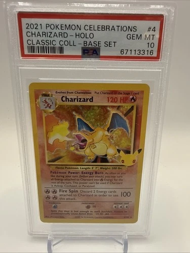 Charizard 4/102 Celebrations: Classic Collection Holo: PSA 10