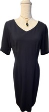 Talbots Navy Blue  Short Sleeved Shift Dress Size 6