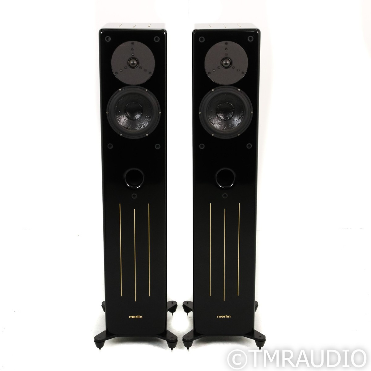 Merlin VSM MXM Black Magic Floorstanding Speakers; Gloss Black