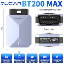 MUCAR BT200 MAX Car AI Diagnostic OBD2 Scanner Tool CAN-FD  FCA Supported