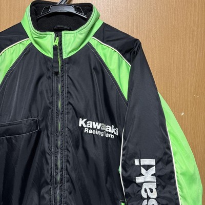 カワサキ　バイクジャケット レーシング ナイロン　taichi 川崎　レトロ Kawasaki Racing Jacket Padded Nylon Jacket RS Taichi Size L