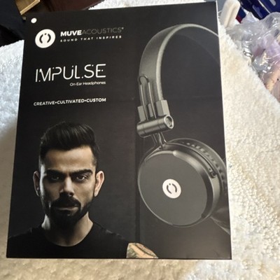 MuveAcoustics Impulse On-Ear Headphones Black 3.5mm In-Line Control 40mm Drivers