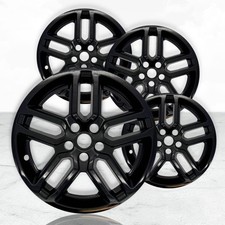 18 Gloss Black Wheel Skins For 2025-2026 Ford Explorer Active Set Of 4
