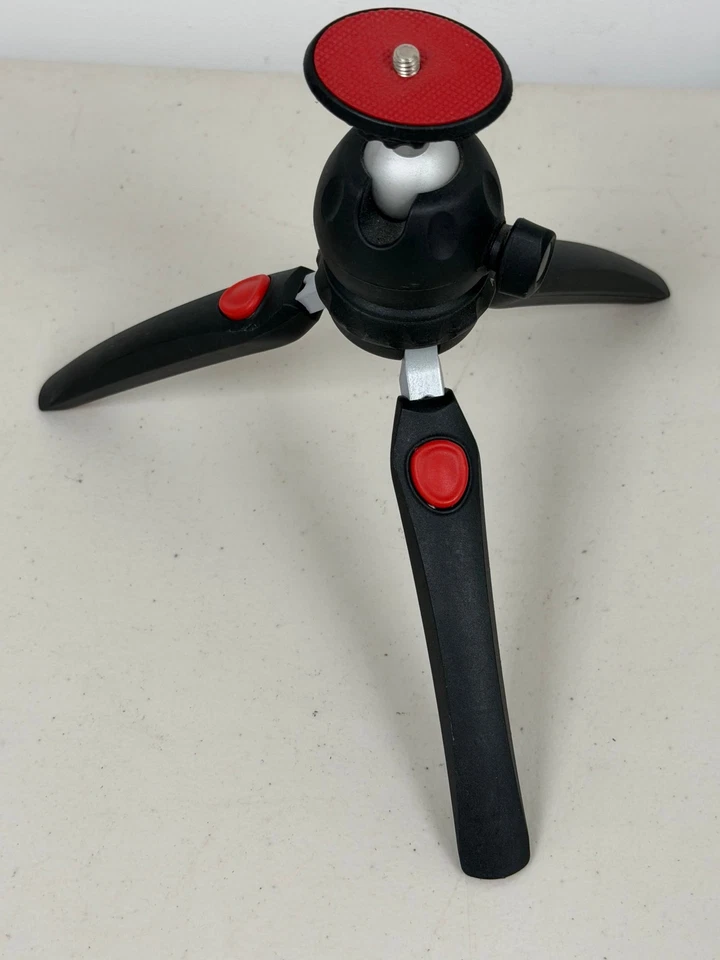 Manfrotto Compact Table-Top Tripod with Ball Head Black Red Portable - Image 4 of 4