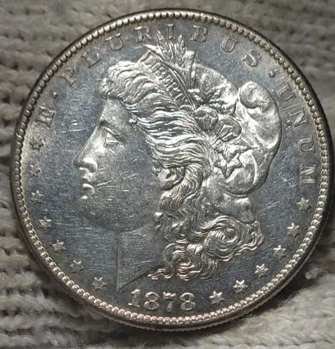 1878-s Morgan Silver Dollar Brilliant Uncirculated Slight Cameo & Mirrors