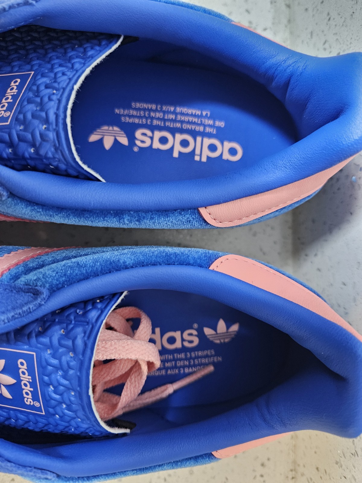 Adidas Gazelle Indoor 'Blue Semi Pink Velvet' Women's  - IG6785 Size 7.5 thumbnail 7