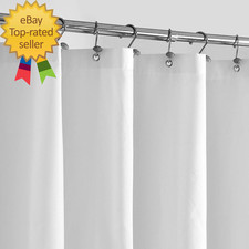 Waterproof Fabric Shower Curtain Liner with 3 Magnets  Soft Hotel Quality Cloth