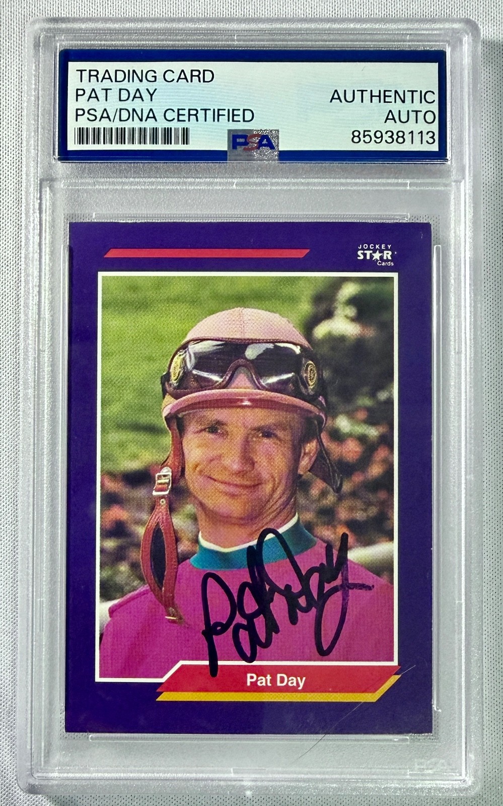 1992 Jockey Star Cards Pat Day Horse Racing Signed Auto Card #58 PSA/DNA