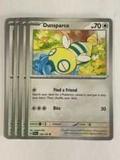 Pokemon TCG Paldea Evolved 4x Playset Dunsparce 156/193 Near Mint