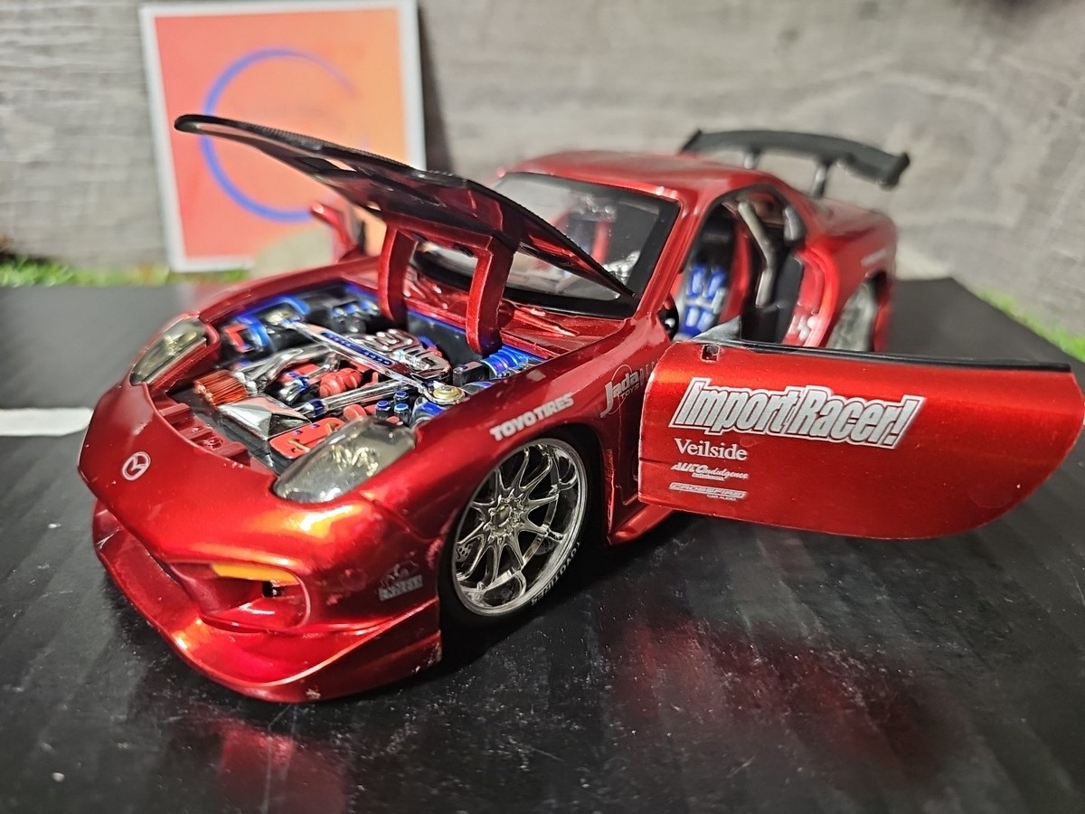 【希少】マツダ Mazda RX-7 Import Racer　1/24 Jada Import Racer Rare Red Mazda RX-7 1:24 Scale Diecast Car NO