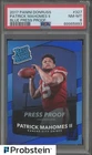 2017 Donruss Blue Press Proof #327 Patrick Mahomes II RC Rookie PSA 8 NM-MT