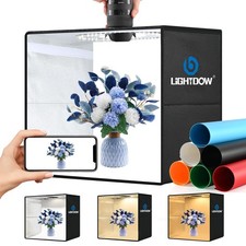 Lightdow 10"x10"x10" Photo Studio Light Box Photography with 96 LEDs CRI 95 , 6