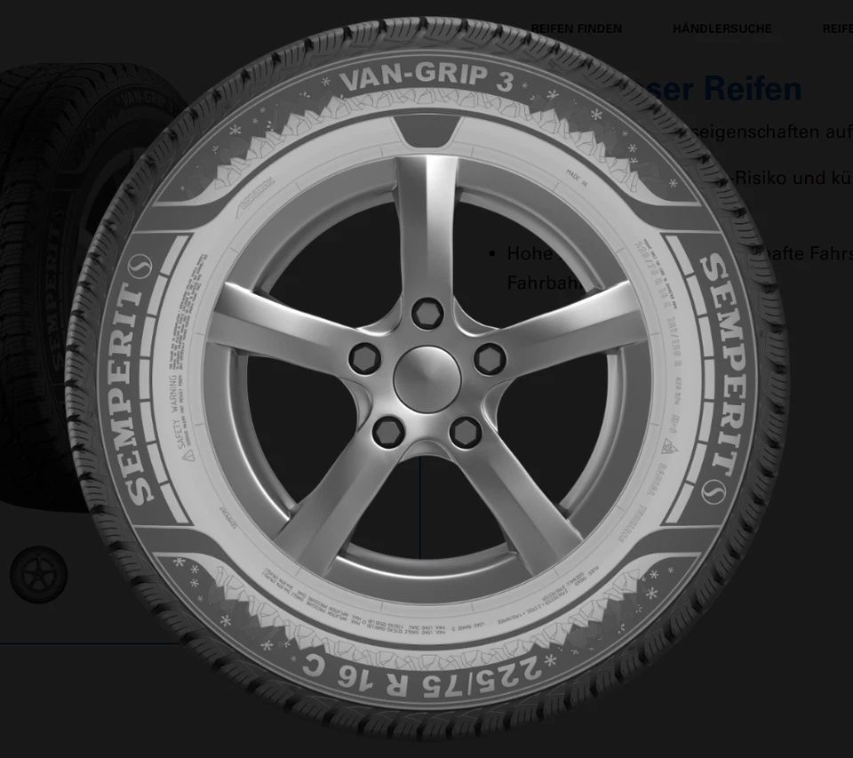 Semperit Van‑Grip 3 235/65 R16C –M+S robuster Winterreifen für Vans mit 3PMSF - Bild 2 von 3