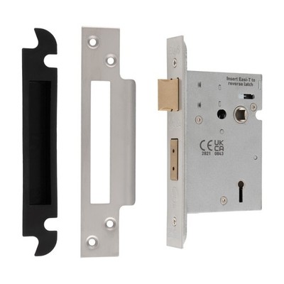 5 Hebel Flügelschloss 2,5'' Euro Spec Edelstahl satiniert Einsteckschloss