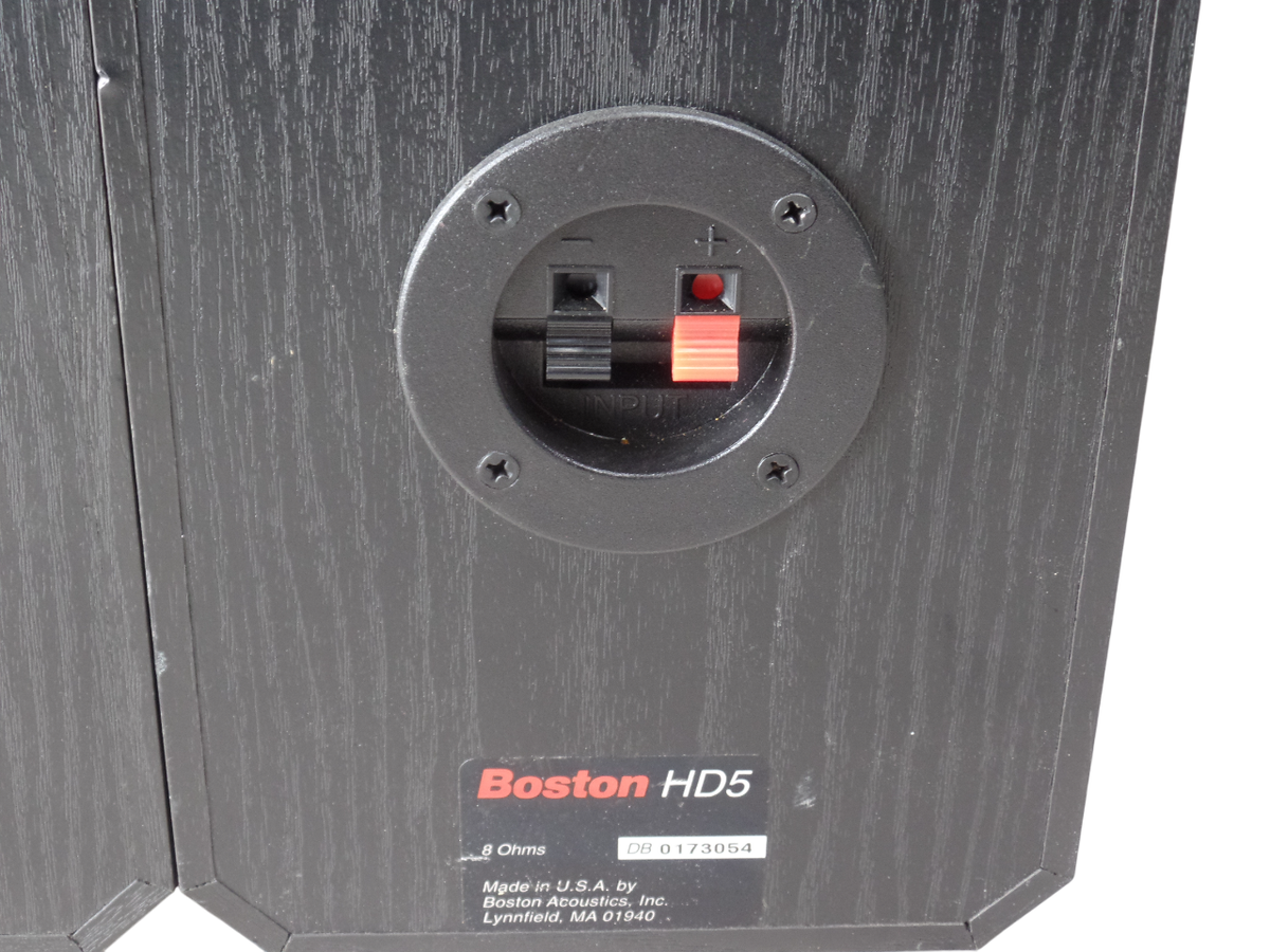 Boston Acoustics HD5 Bookshelf Speakers (Pair) -Black - Free