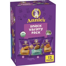 Annie's Organic Variety Pack, Cheddar Bunnies, 12 Count (11 oz) (Pack of 1) 