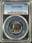 1955-D  25C Washington Quarter Dollar PCGS MS65   33923525