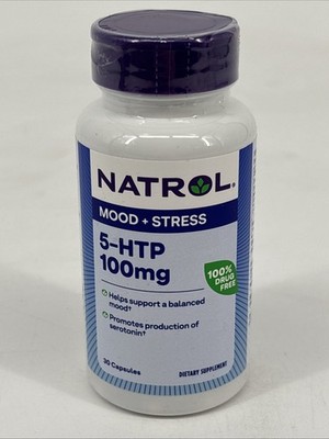 Natrol 5-HTP 100 mg Mood + Stress Pills for Adults, 30ct.