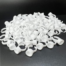 Tattoo Rings Cups - 100Pcs Pigment Glue Holder Disposable Ink Ring,Microblading