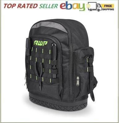 AWP Extreme Tool Backpack | Rugged Polyester Jobsite Backpack with Waterproof...