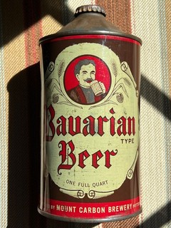 Bavarian Beer quart cone top beer can