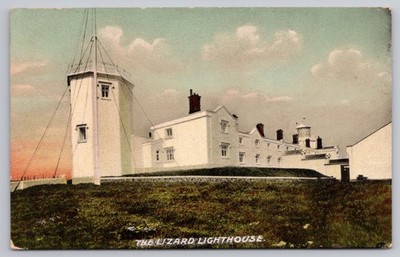 1910s Landewednack UK - Lizard Point Lighthouse - Cornwall, England UNP Postcard